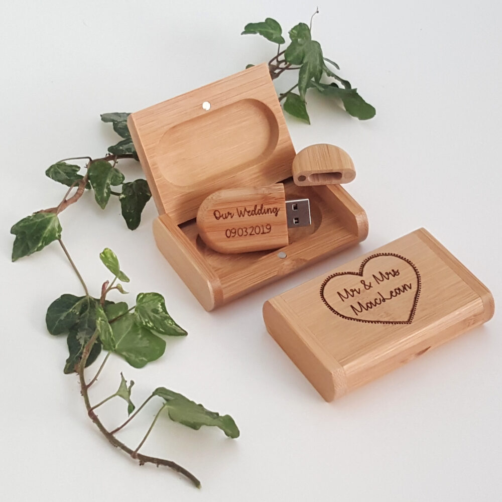 Bamboo USB in Solid Wood Gift Box