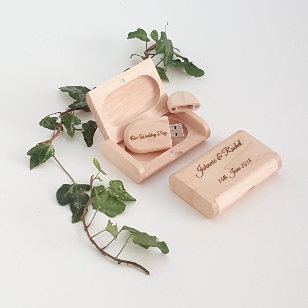 Maple USB in Solid Wood Gift Box - Image 2